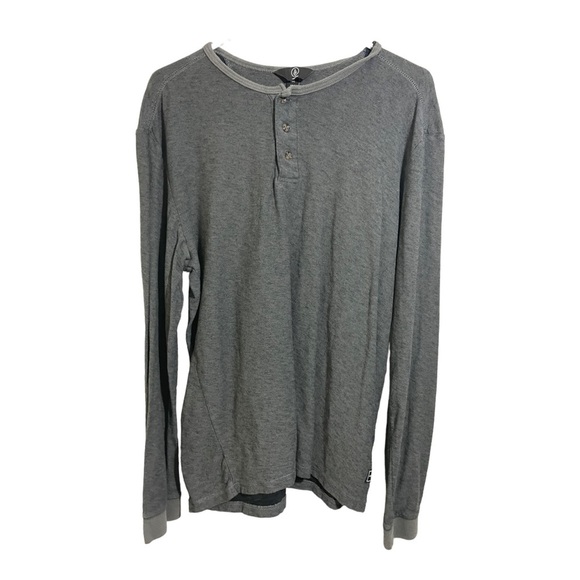 Volcom mens Henley long sleeve shirt. Grey. Size large. - Picture 7 of 10